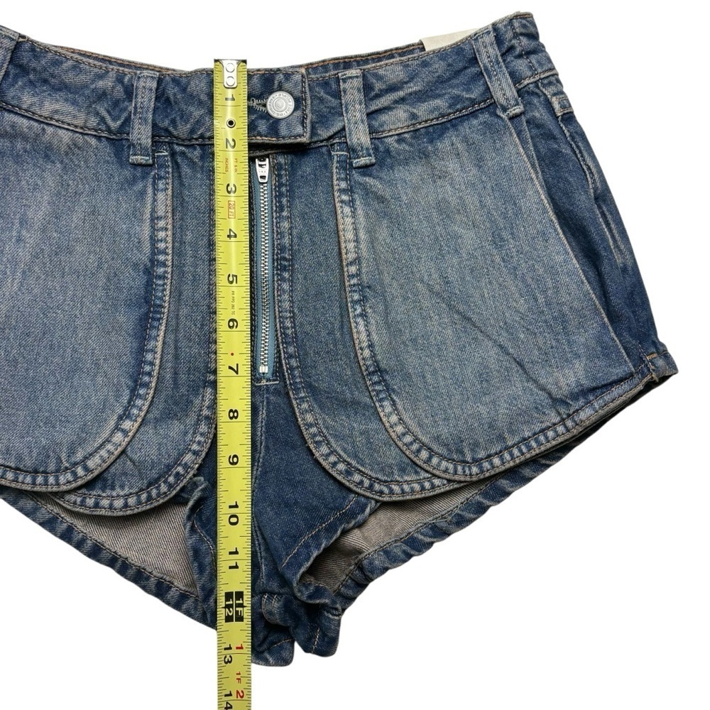 NEW Free People We The Free Prince Street Micro Denim Shorts 27 Blue Jean - Picture 8 of 11